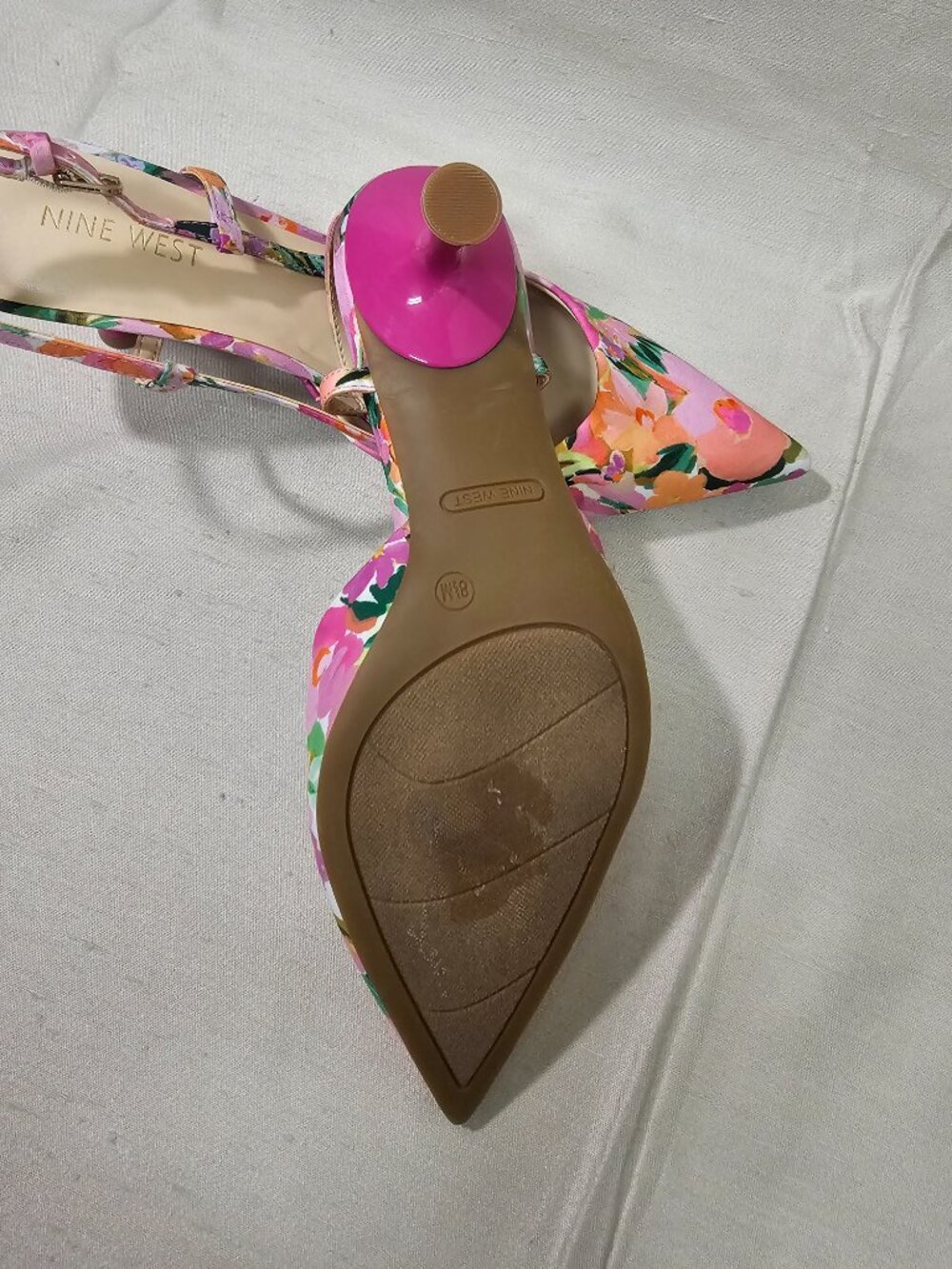 Nine West Women's Floral Slingback Shoes Size 8.5M - Picture 8 of 16